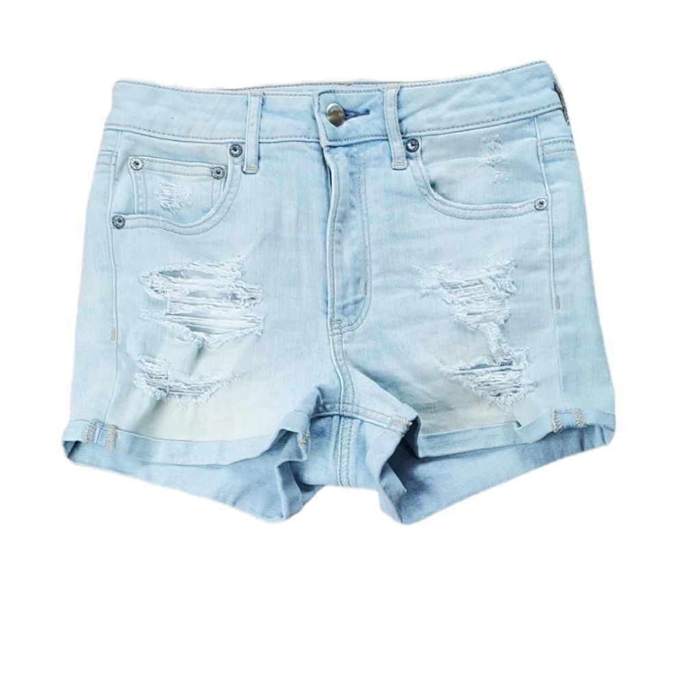American Eagle Light Blue High Rise Shorts